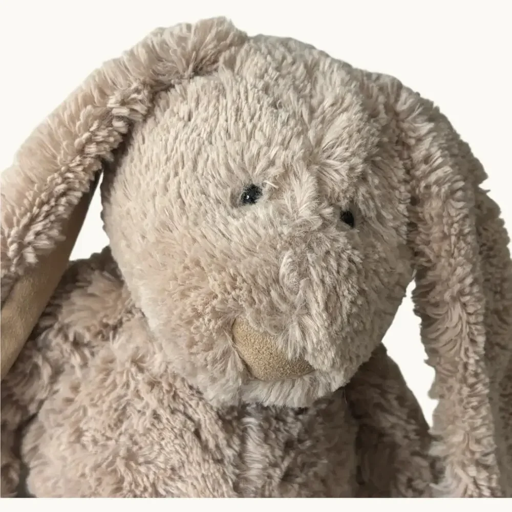 Jellycat Retired Rollo Rabbit/Bunny Brown Suede Paws Plush Lovey Animal Medium